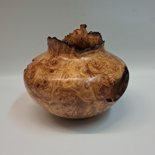 JW-224 Aspen Burl Hollow Woodturning 7.75x7 $400 at Hunter Wolff Gallery